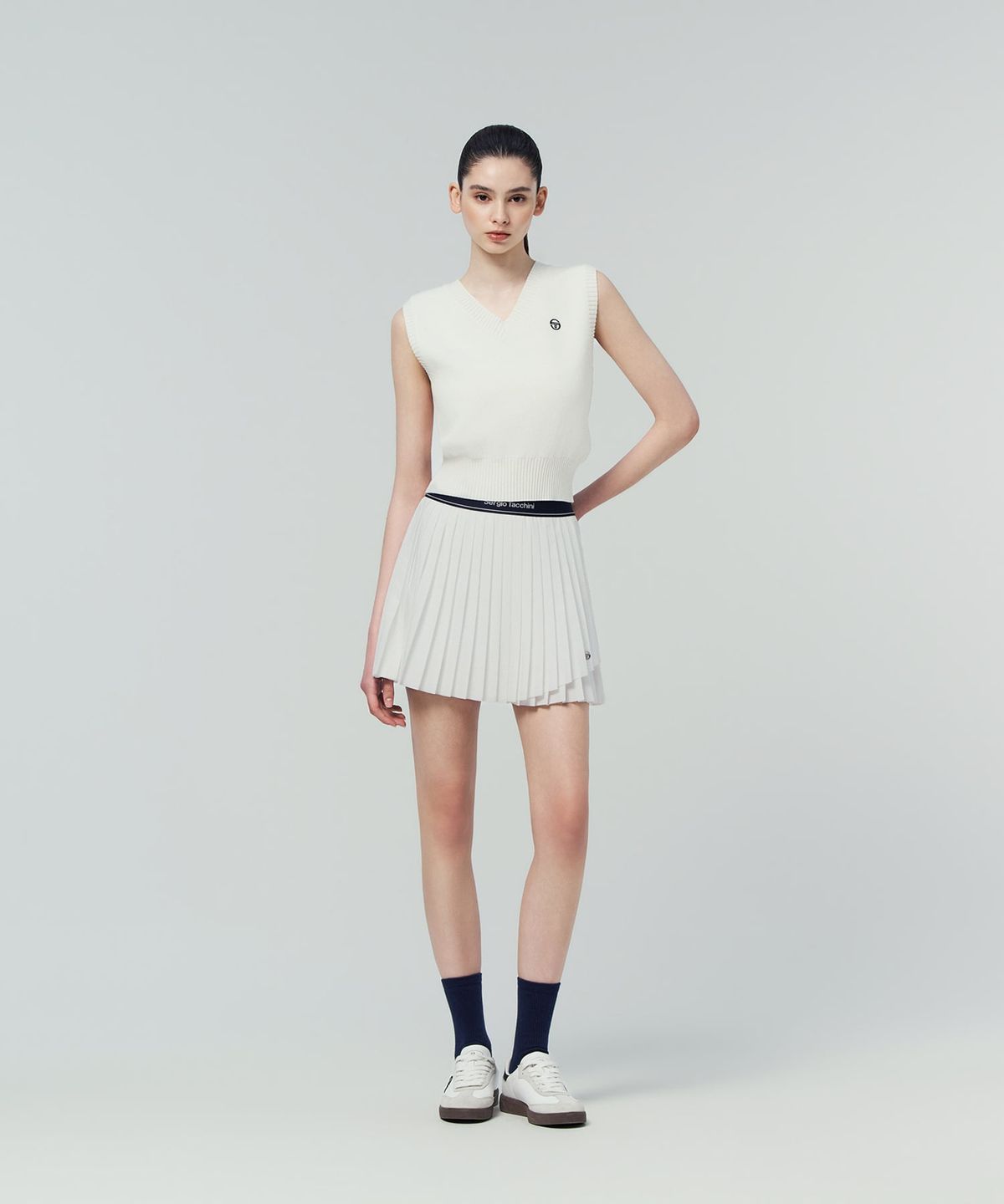 세르지오 타키니(SERGIO TACCHINI) W 스웨터 베스트 (White)