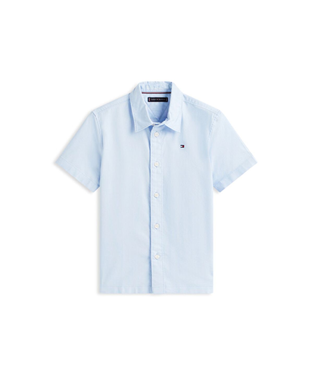 타미힐피거 키즈(TOMMY HILFIGER KIDS) 스트레치 옥스포드 반팔 셔츠