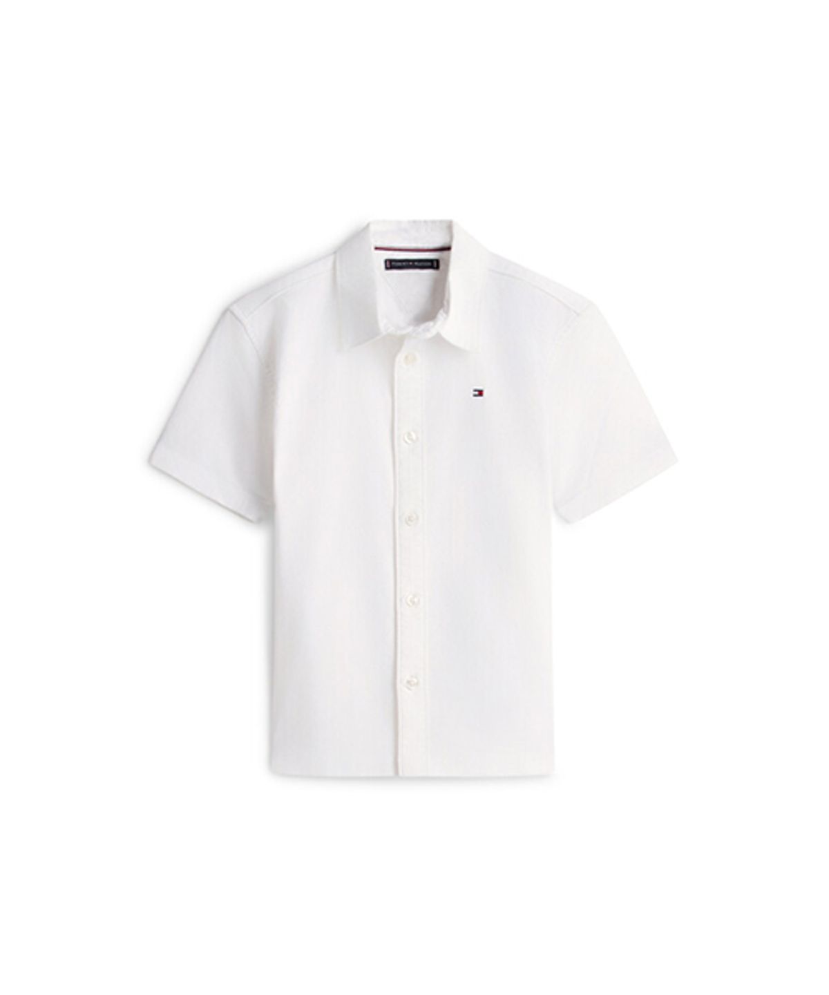 타미힐피거 키즈(TOMMY HILFIGER KIDS) 스트레치 옥스포드 반팔 셔츠