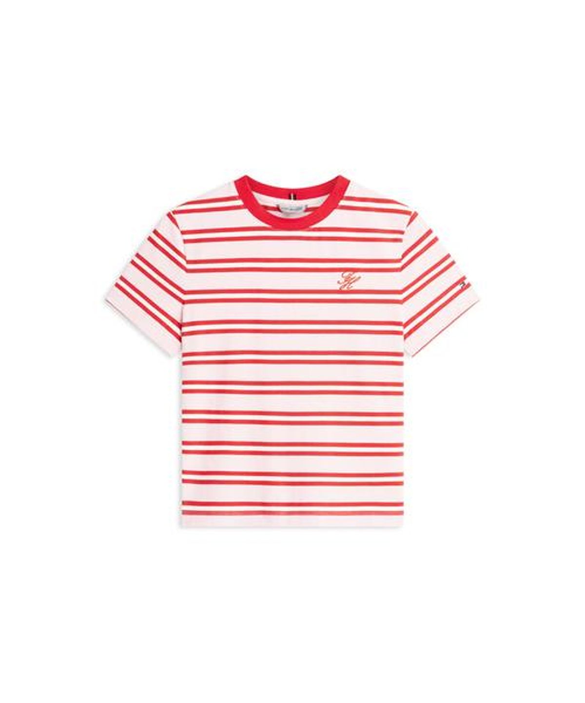타미힐피거(TOMMY HILFIGER) 스크립트 로고 저지 티셔츠