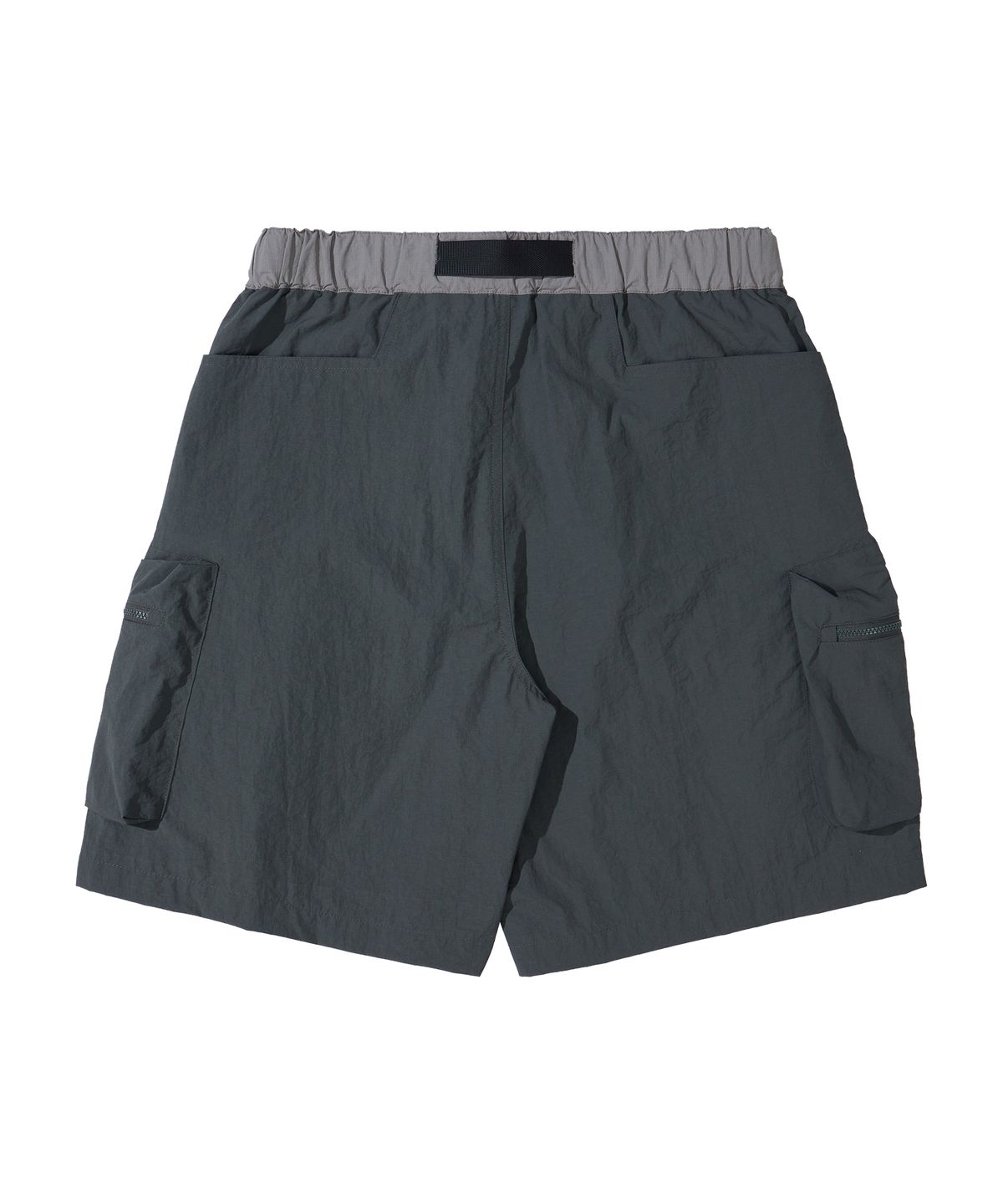 칼라파타르(KALAPATTHAR) NYLON BELTED BACK OUT POCKET CARGO POCKET SHORTS - KHAKI