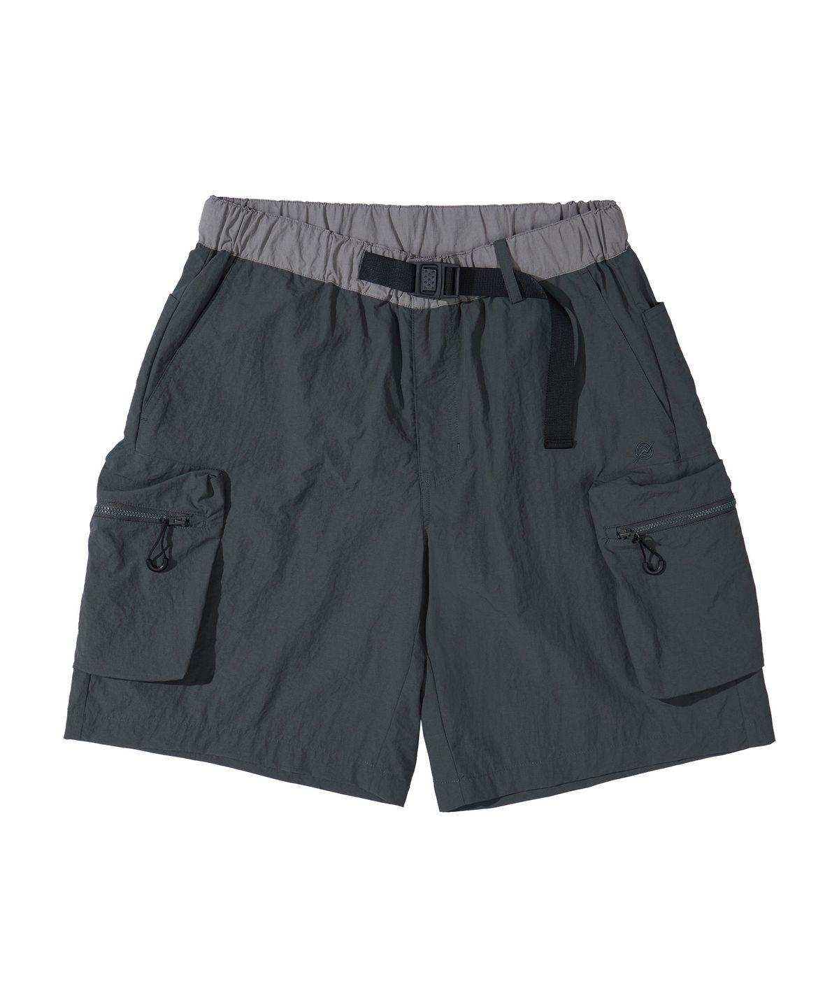 칼라파타르(KALAPATTHAR) NYLON BELTED BACK OUT POCKET CARGO POCKET SHORTS - KHAKI