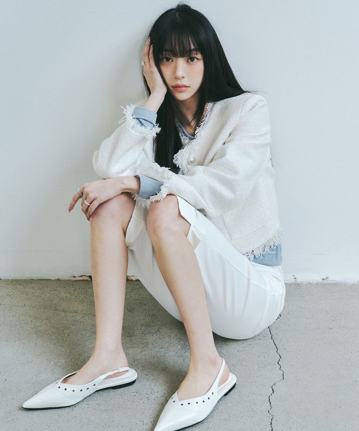 닉앤니콜(NICK&NICOLE) CAPRI SLIT PANTS_IVORY