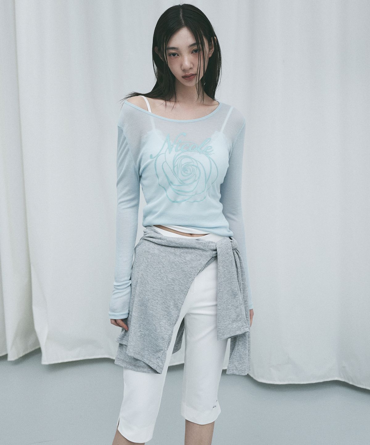 닉앤니콜(NICK&NICOLE) CAPRI SLIT PANTS_IVORY