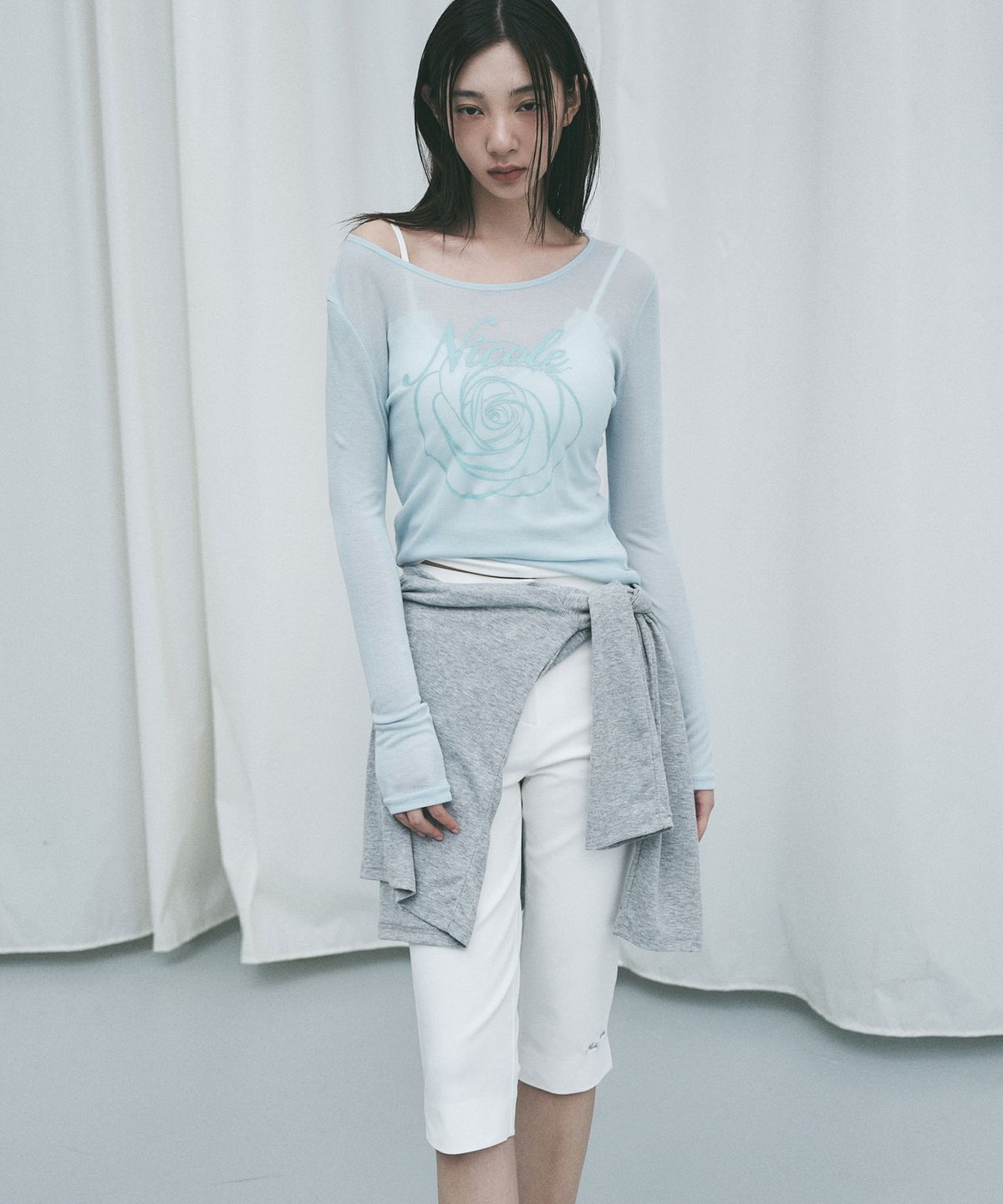 닉앤니콜(NICK&NICOLE) CAPRI SLIT PANTS_IVORY