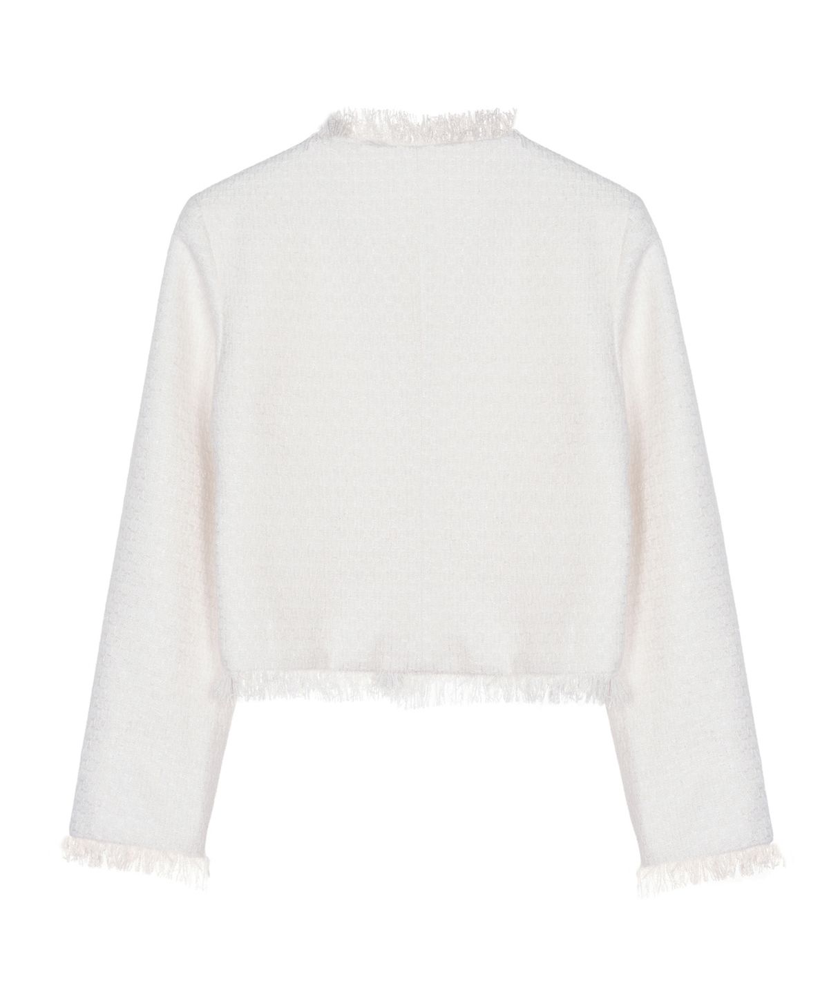 닉앤니콜(NICK&NICOLE) FRINGE TRIMMING TWEED JACKET_WHITE