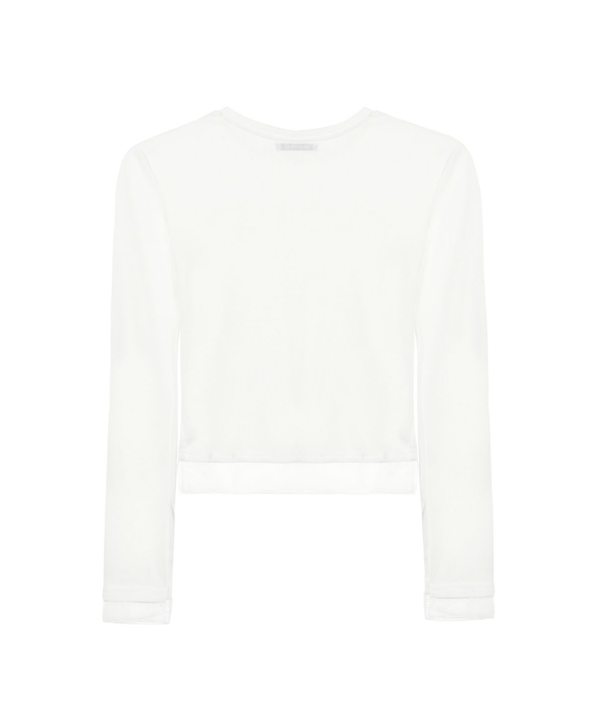 닉앤니콜(NICK&NICOLE) NICOLE SHEER LAYERED LOGO SLEEVE TOP_6 COLOR
