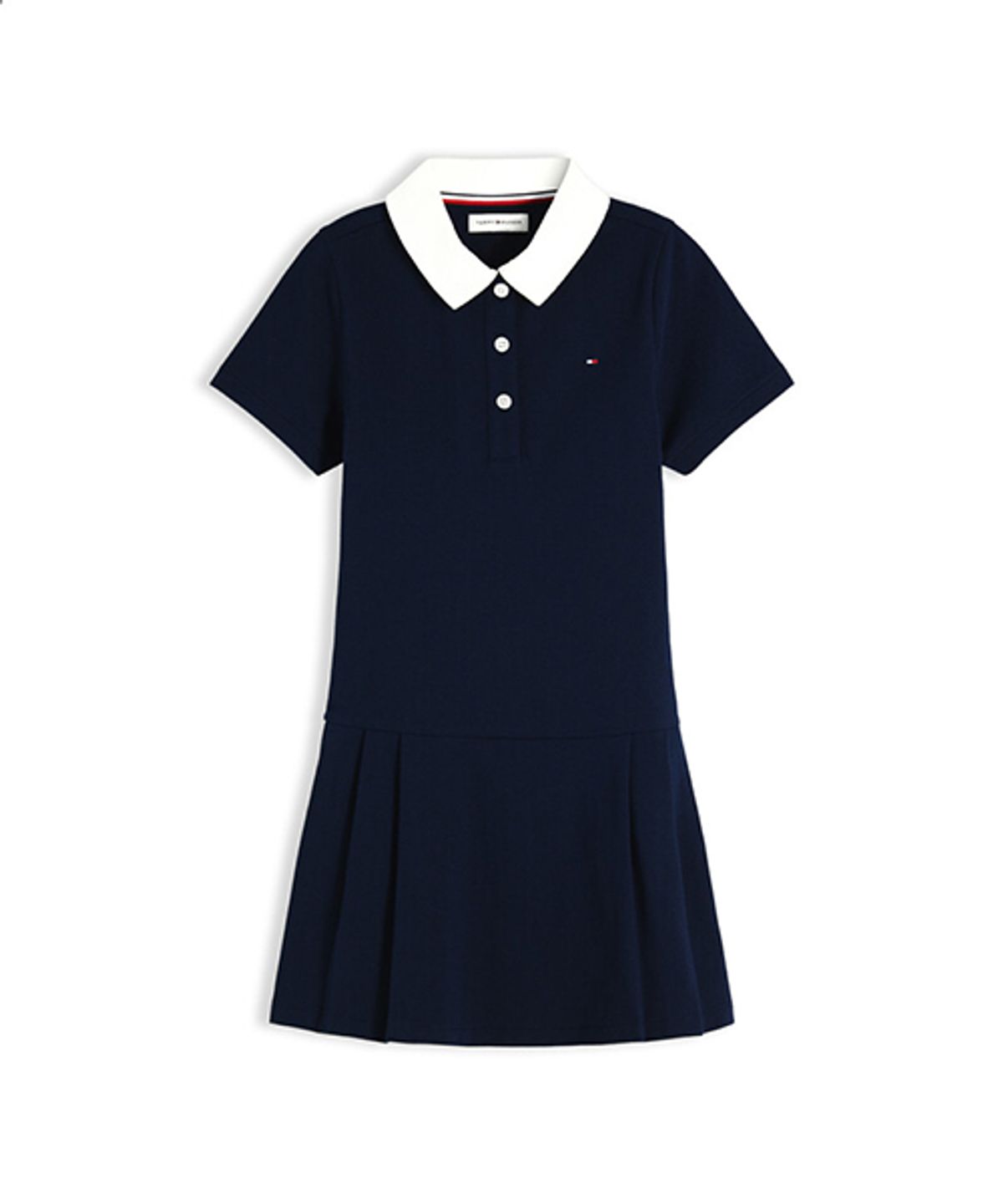 타미힐피거 키즈(TOMMY HILFIGER KIDS) 플리츠 폴로 드레스