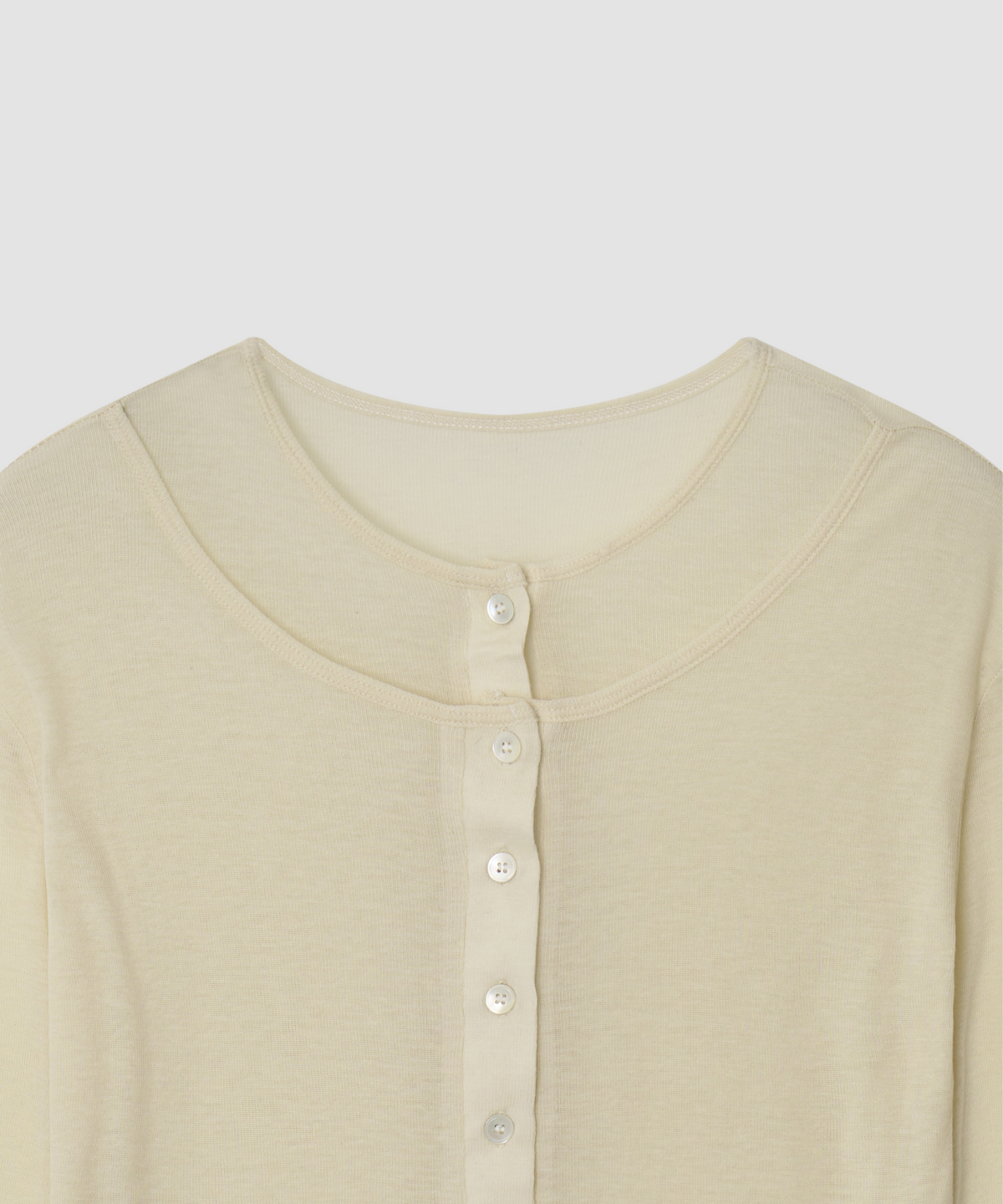 더 릴(THE LILLE) Layered Long Sleeve T_Light beige