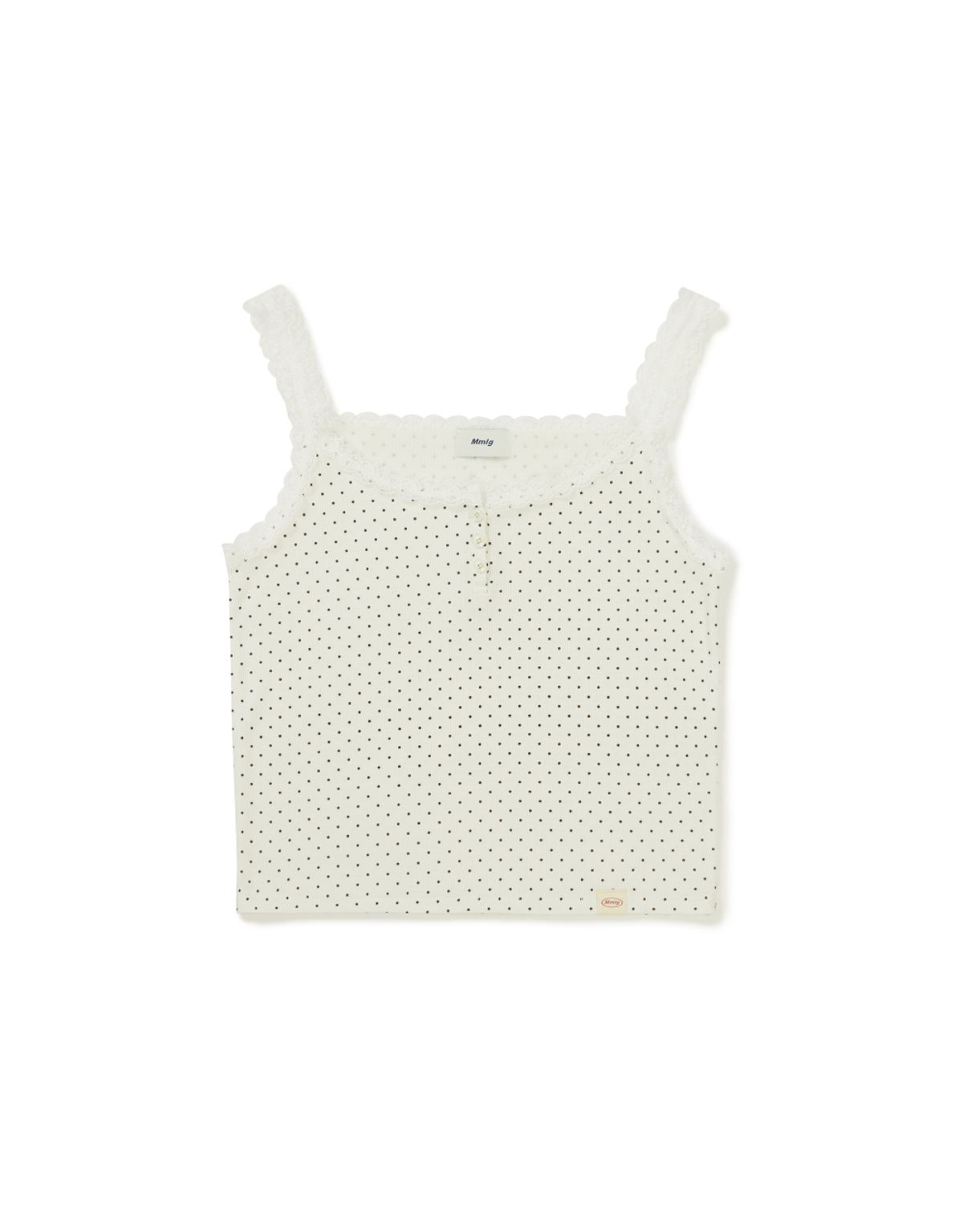 엠엠엘지(MMLG) MILK DOT LACE SLEEVELESS (WHITE)