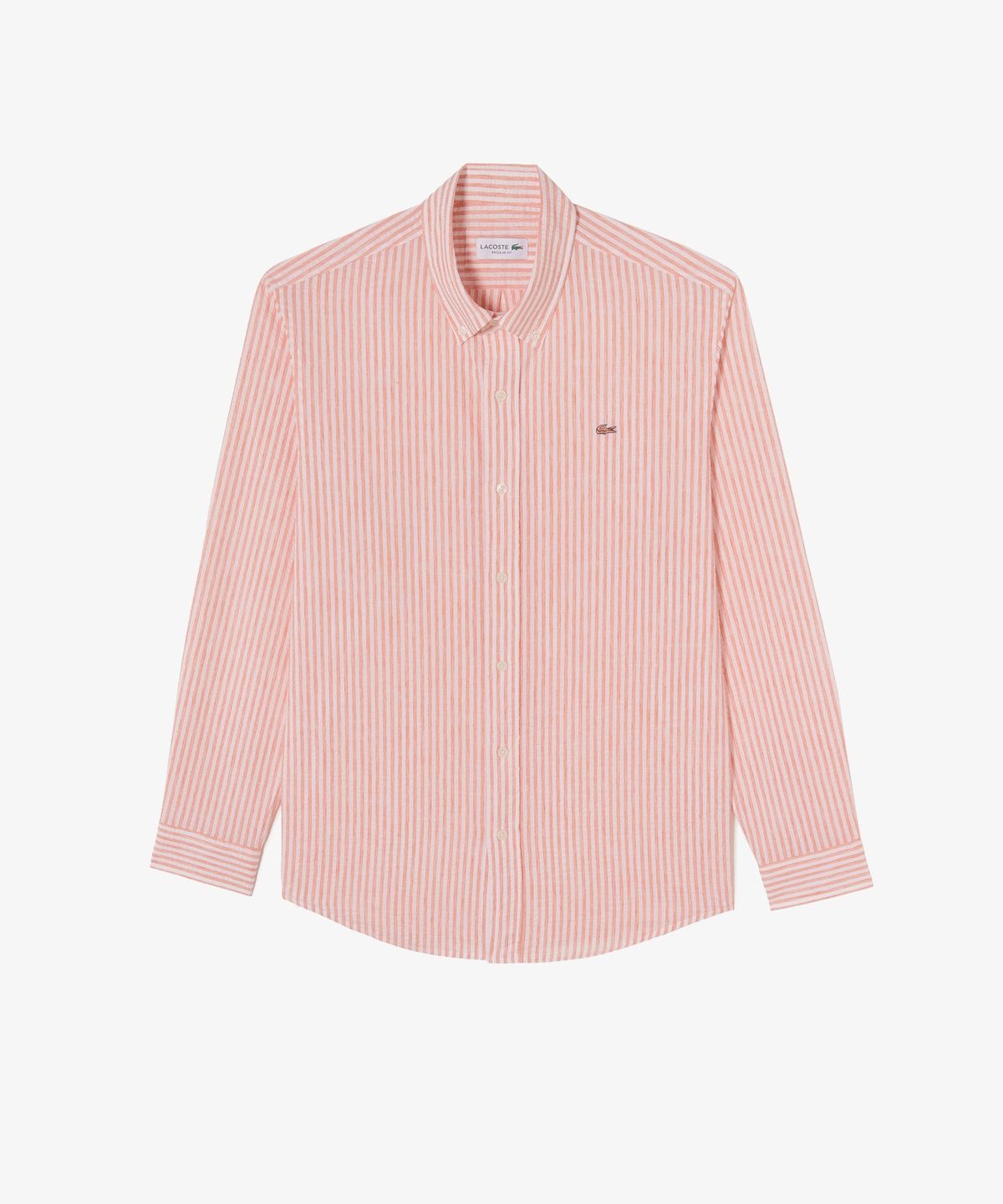 라코스테(LACOSTE) 남성 린넨 혼방 스트라이프 셔츠 CH838E-56G UI2