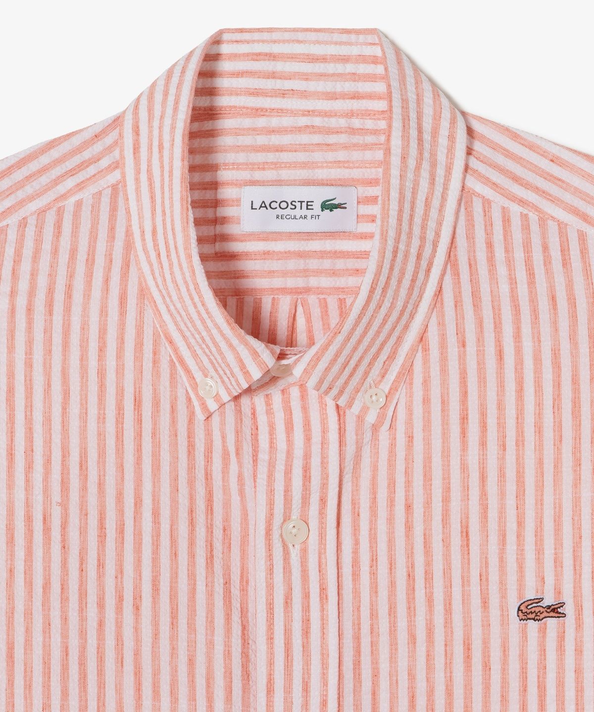 라코스테(LACOSTE) 남성 린넨 혼방 스트라이프 셔츠 CH838E-56G UI2