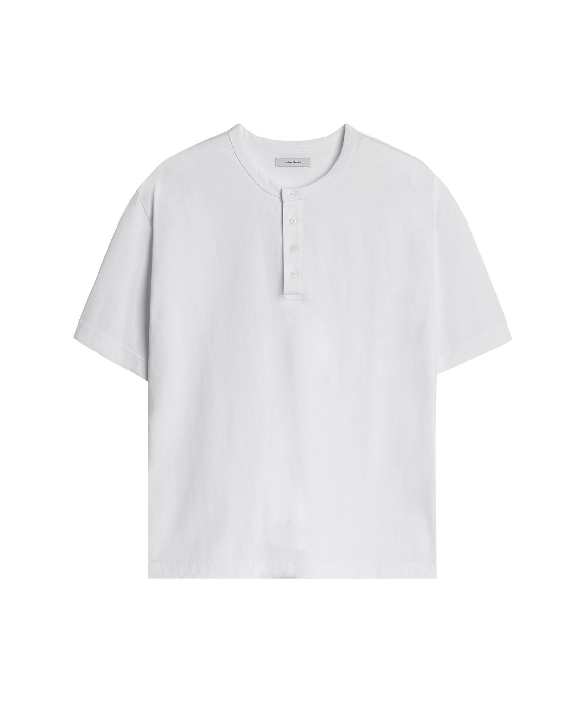 유니온스튜디오(UNIONSTUDIO) ( 2Pack ) 로그 헨리넥 크롭 반팔티 ( 3Color )