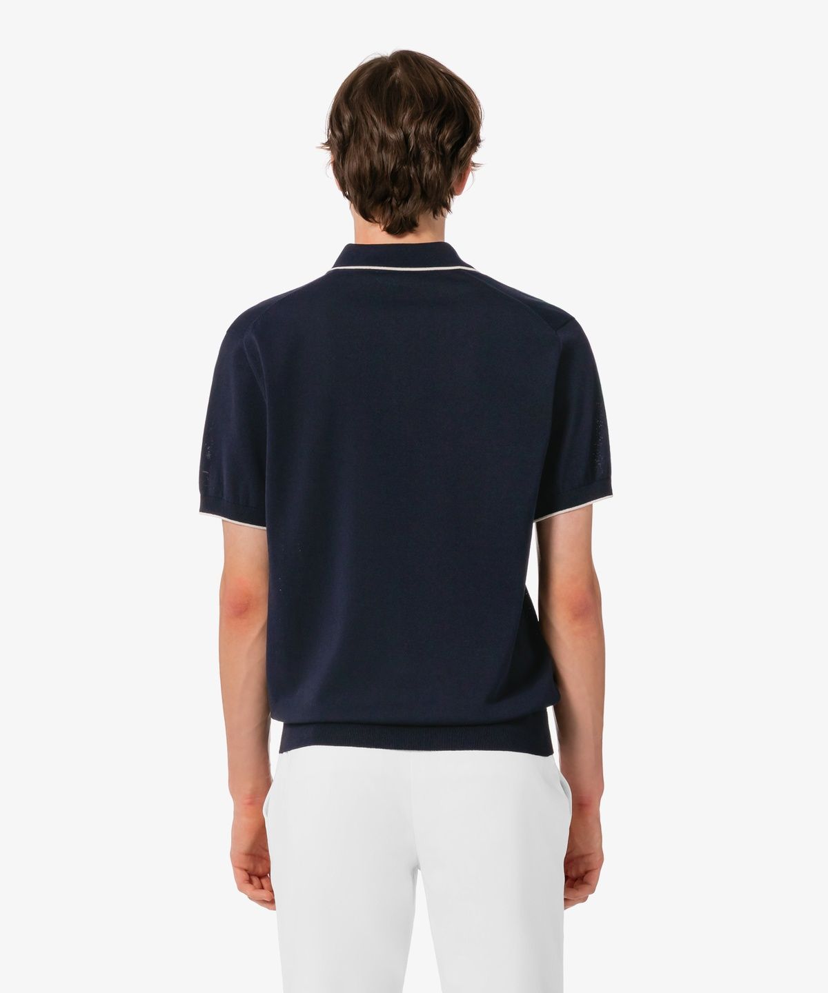 라코스테(LACOSTE) 남성 팁핑 페이퍼 반팔 스웨터 폴로 셔츠 PH744E-56G 166