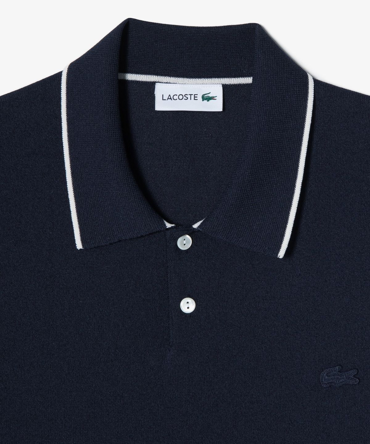 라코스테(LACOSTE) 남성 팁핑 페이퍼 반팔 스웨터 폴로 셔츠 PH744E-56G 166