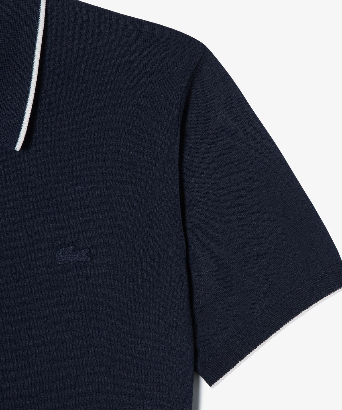라코스테(LACOSTE) 남성 팁핑 페이퍼 반팔 스웨터 폴로 셔츠 PH744E-56G 166