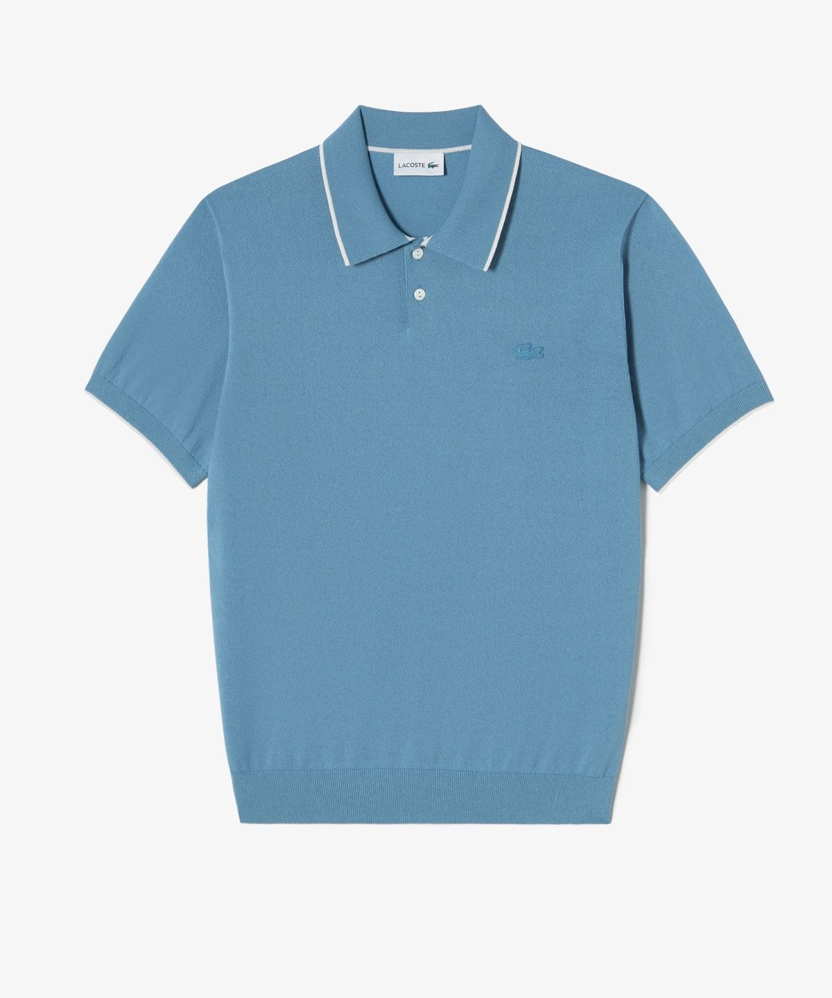 라코스테(LACOSTE) 남성 팁핑 페이퍼 반팔 스웨터 폴로 셔츠 PH744E-56G JBK
