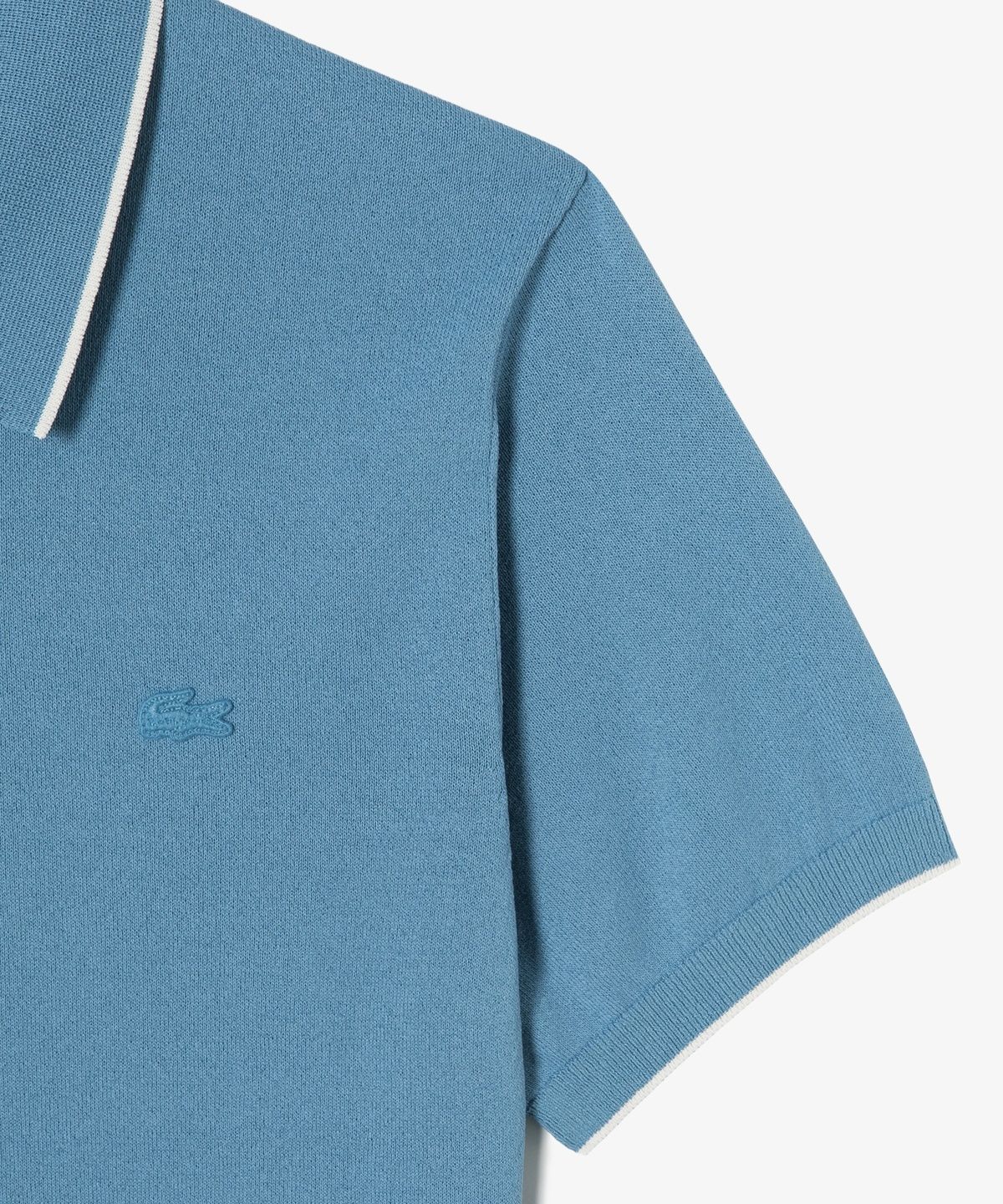 라코스테(LACOSTE) 남성 팁핑 페이퍼 반팔 스웨터 폴로 셔츠 PH744E-56G JBK