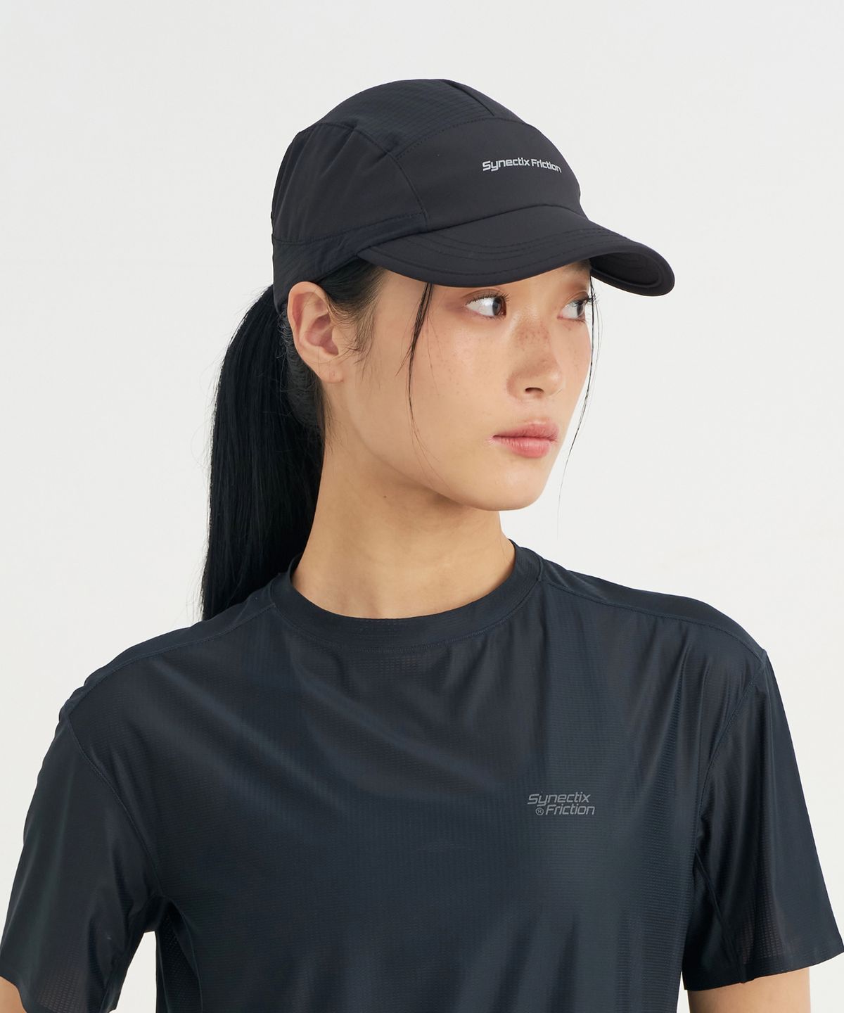 고요웨어(GOYOWEAR) [시넥틱스 프릭션] 에어 그리드 러닝 캡 (블랙)