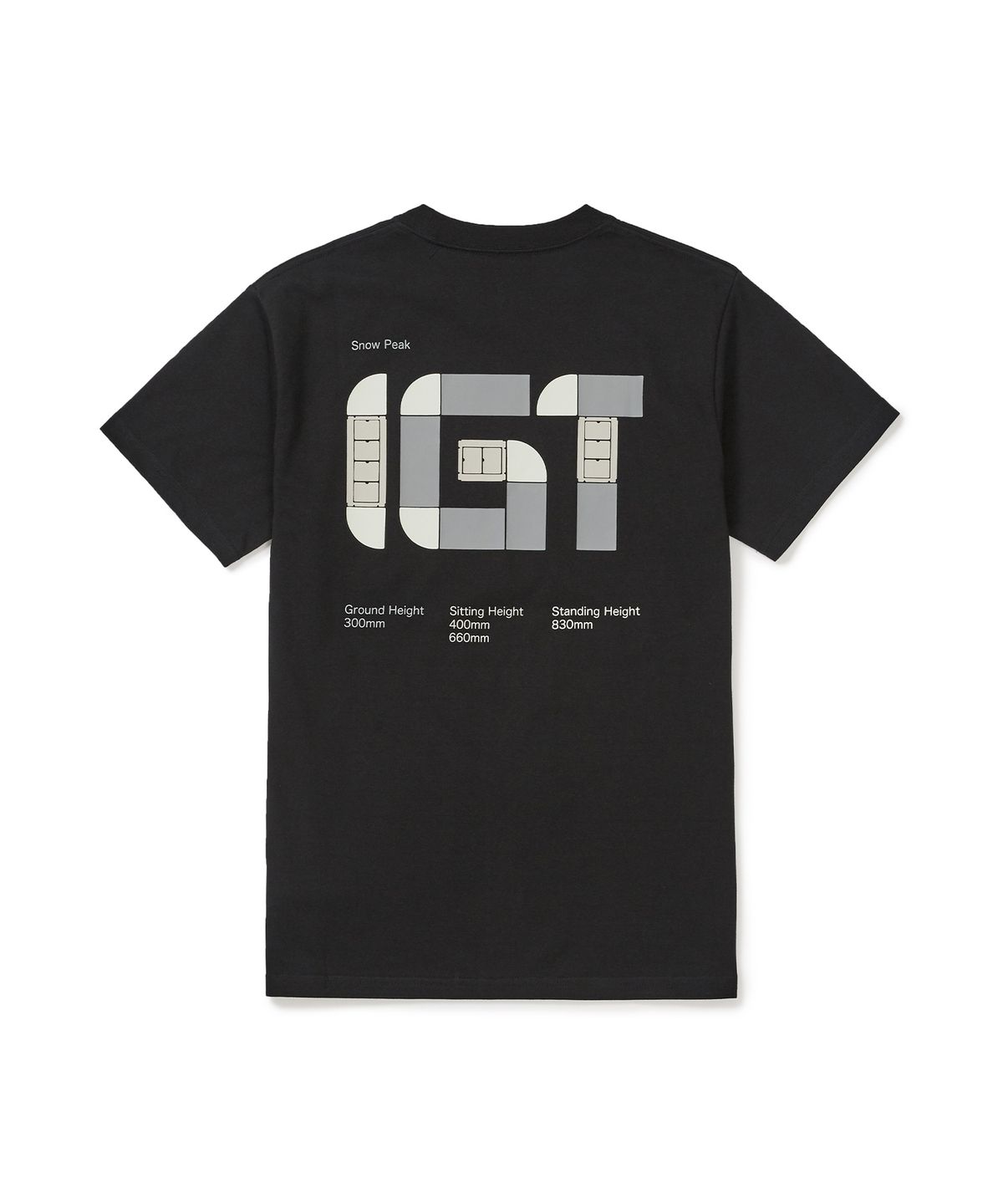 스노우피크 어패럴(SNOWPEAK APPAREL) IGT 로고 반팔 티셔츠 (S24FMBTS40) Black