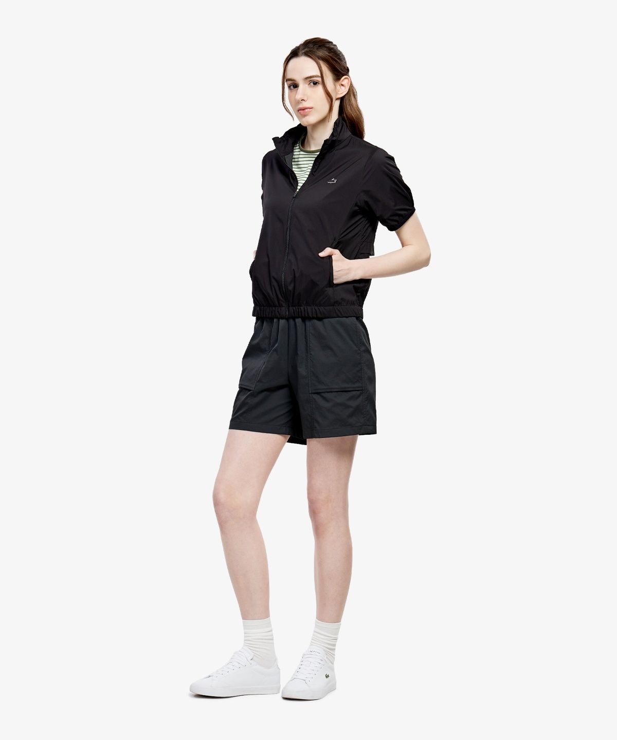 라코스테(LACOSTE) 여성 반팔 디자인물 점퍼 BF173E-56G 031