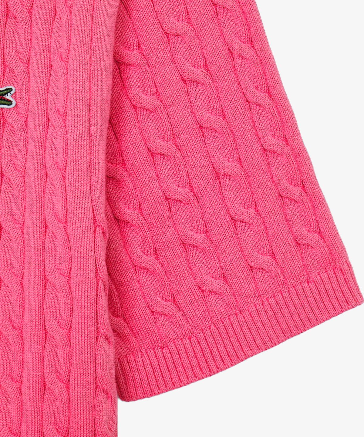 라코스테(LACOSTE) 여성 케이블 반팔 폴로 가디건 AF280E-56G GLH