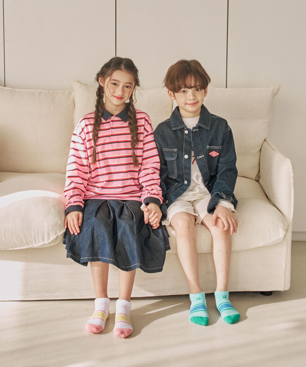 베네통키즈(BENETTONKIDS) 키즈 슈가 골지 스니커즈 3족 (2colors)
