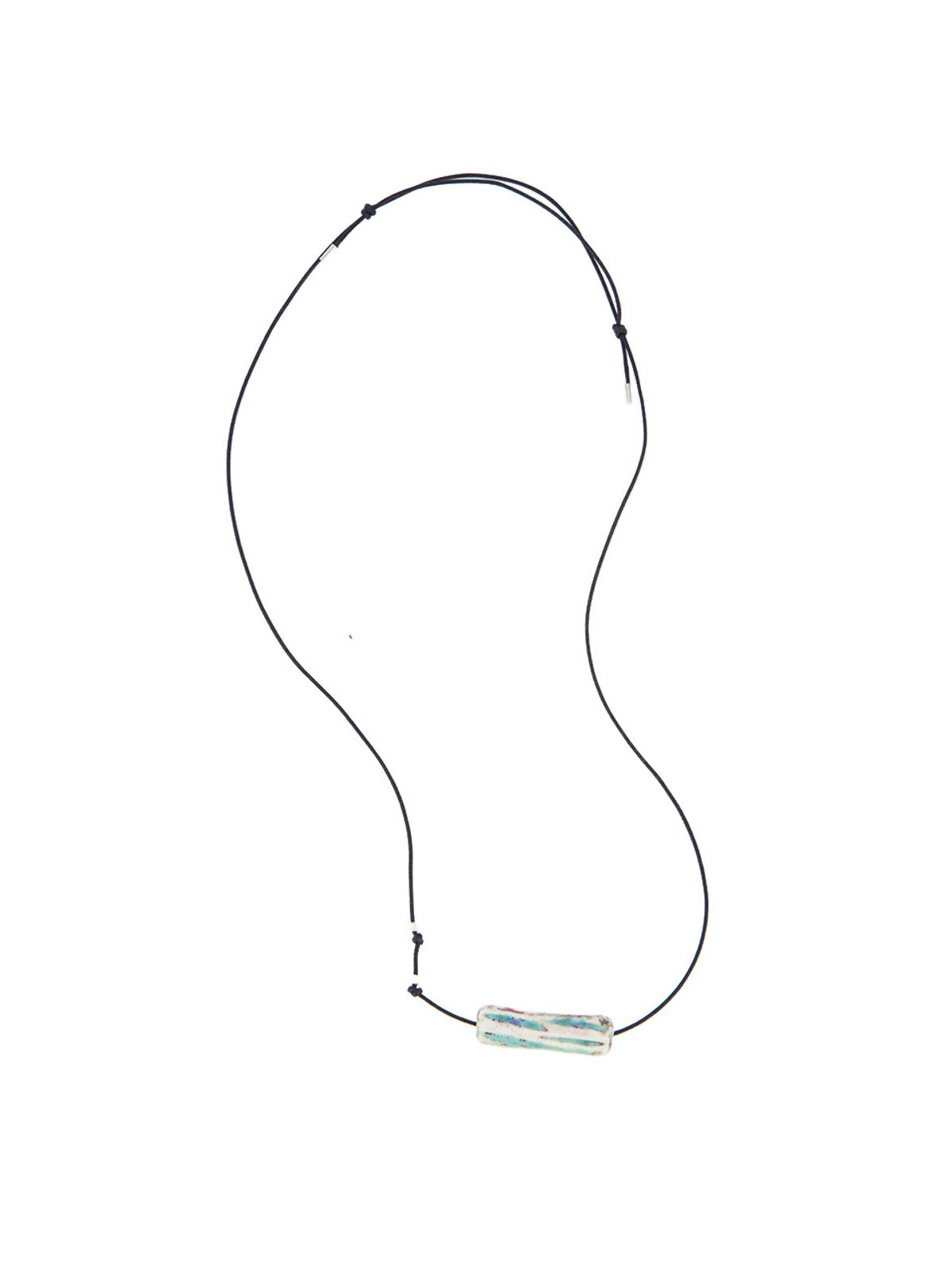 기준(KIJUN) Tube Stone Necklace Mint