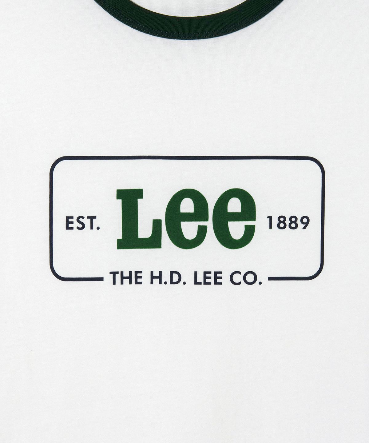 리(LEE) 빈티지 로고 링거 반팔 티셔츠 화이트