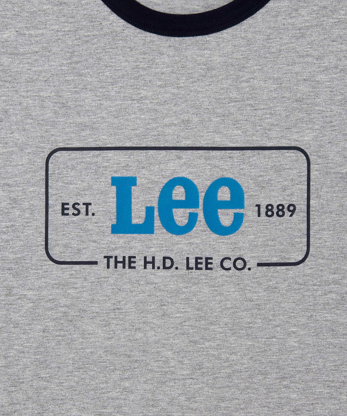 리(LEE) 빈티지 로고 링거 반팔 티셔츠 그레이