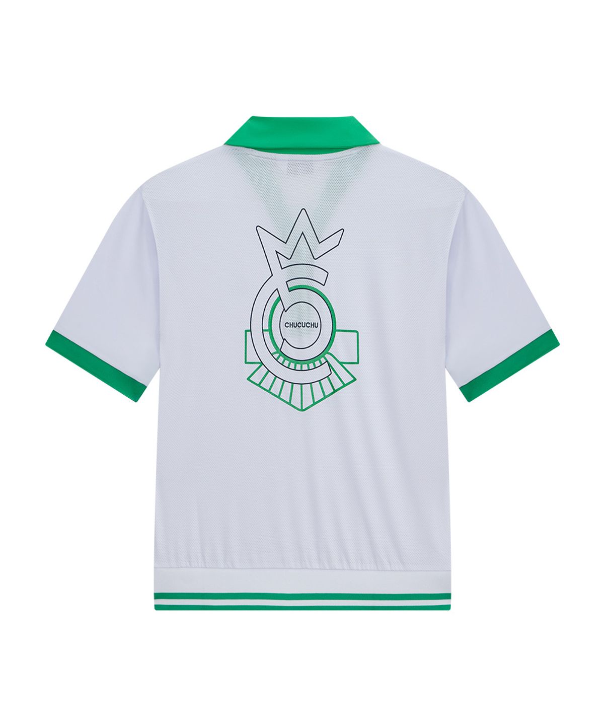 츄쿠츄(CHUCUCHU) 마린 쁘띠 카라 숏 슬리브 탑 (WHITE) CBFSS-TS007W