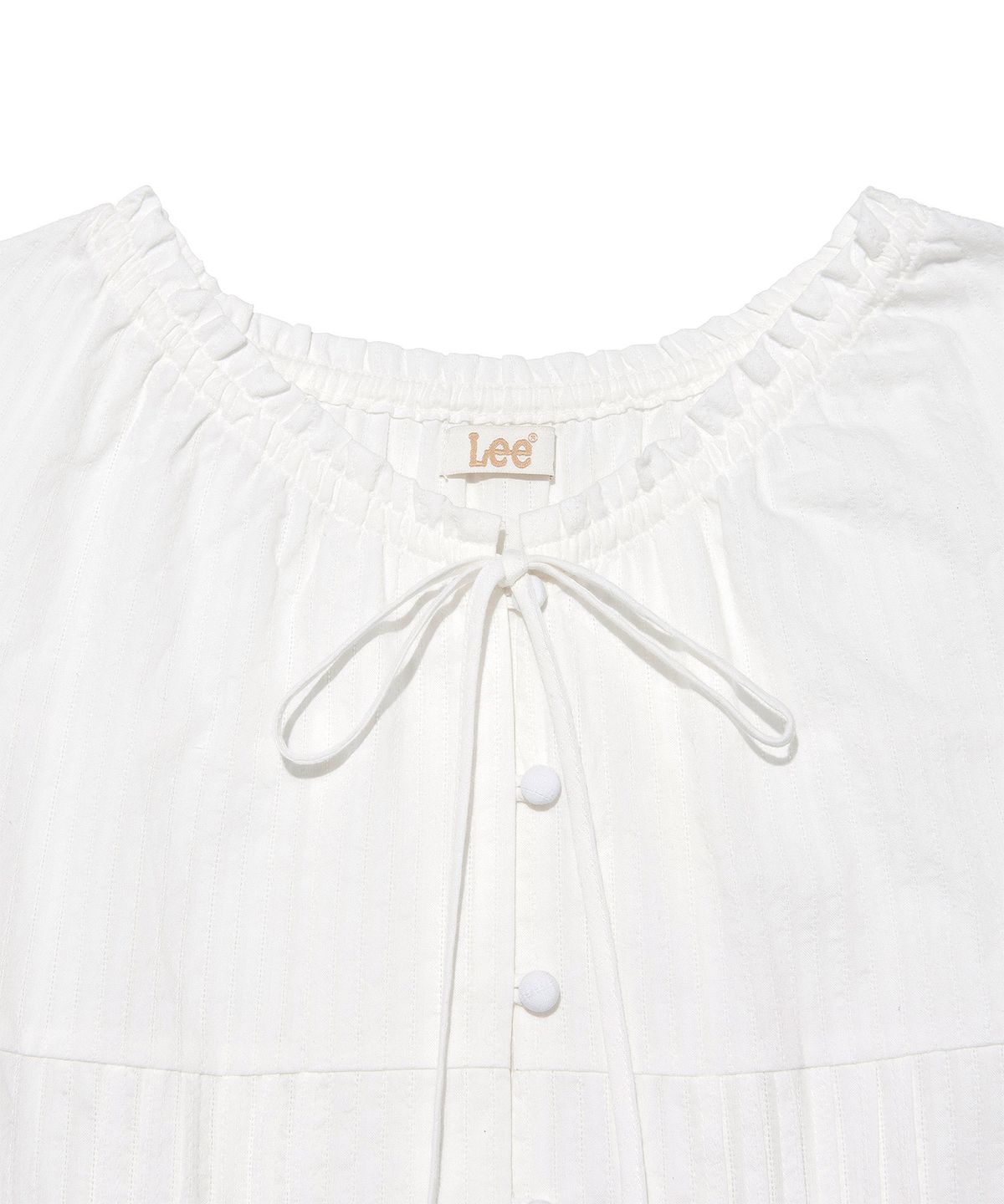 리(LEE) 우먼 프릴 반팔 원피스 화이트