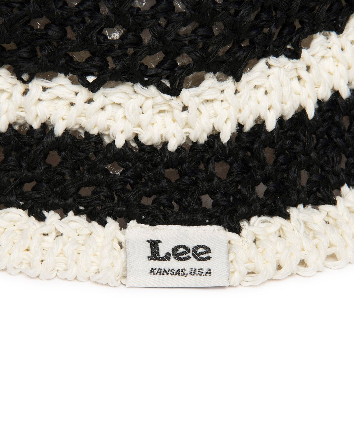 리(LEE) 페이퍼 배색 니트햇 블랙