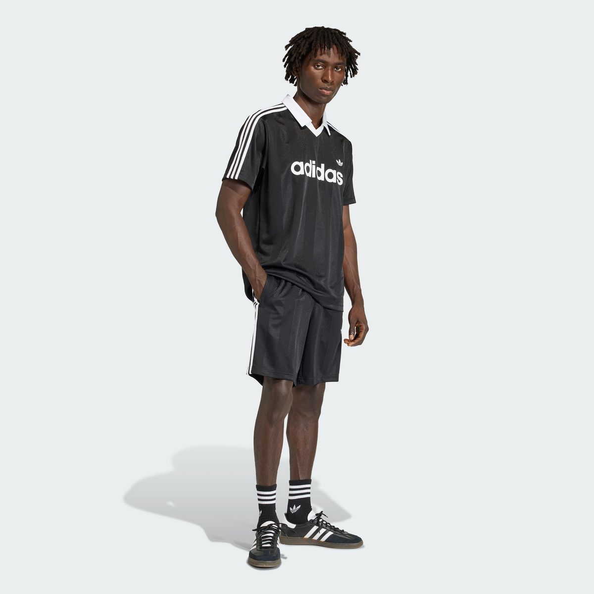 아디다스(ADIDAS) 아카이브 칼라 엔지니어드 져지 - 블랙 / KE3584