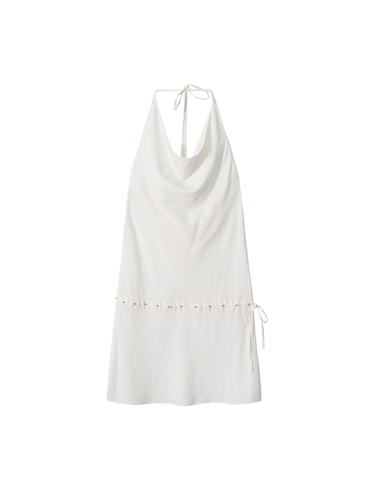 기준(KIJUN) Cowl Mini Dress Off-White