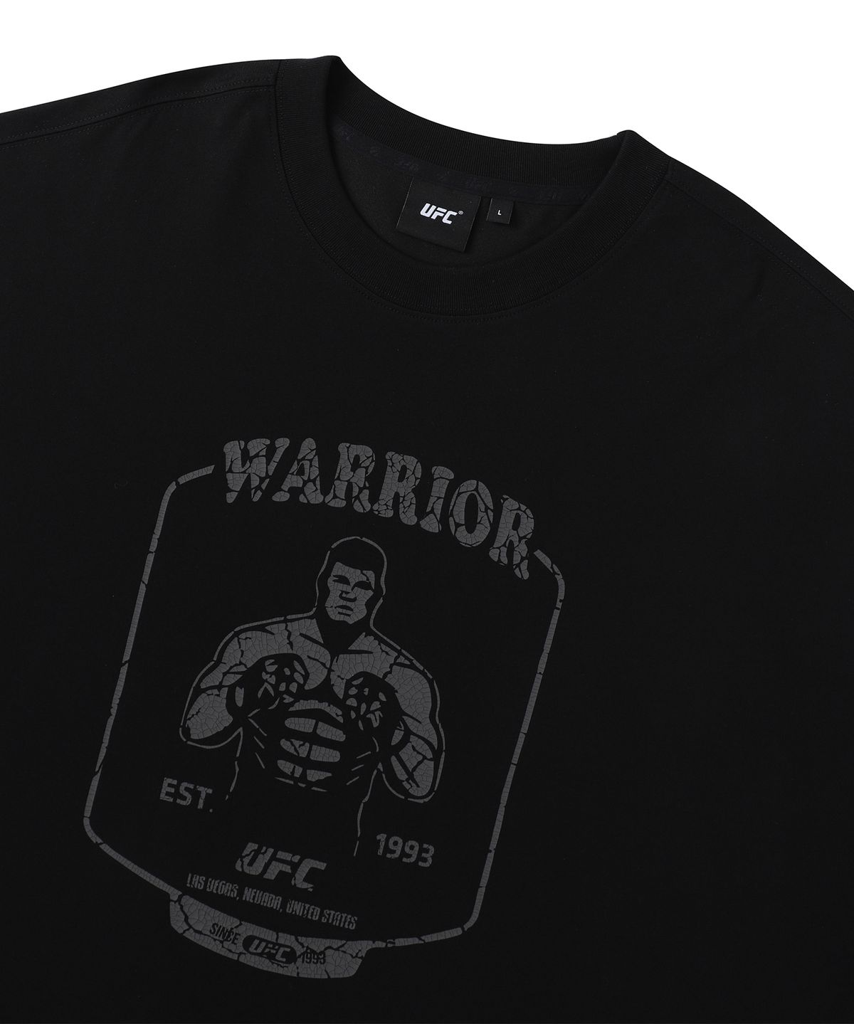 유에프씨 스포츠(UFC SPORT) UFC 워리어 메가핏 반팔 티셔츠 블랙 U2SSX2113BK
