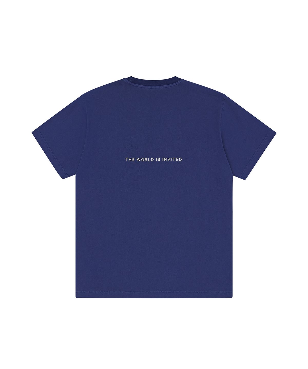 콤팩트 레코드 바(KOMPAKT RECORD BAR) KRB Pigment Flocked Logo T-shirt - Navy