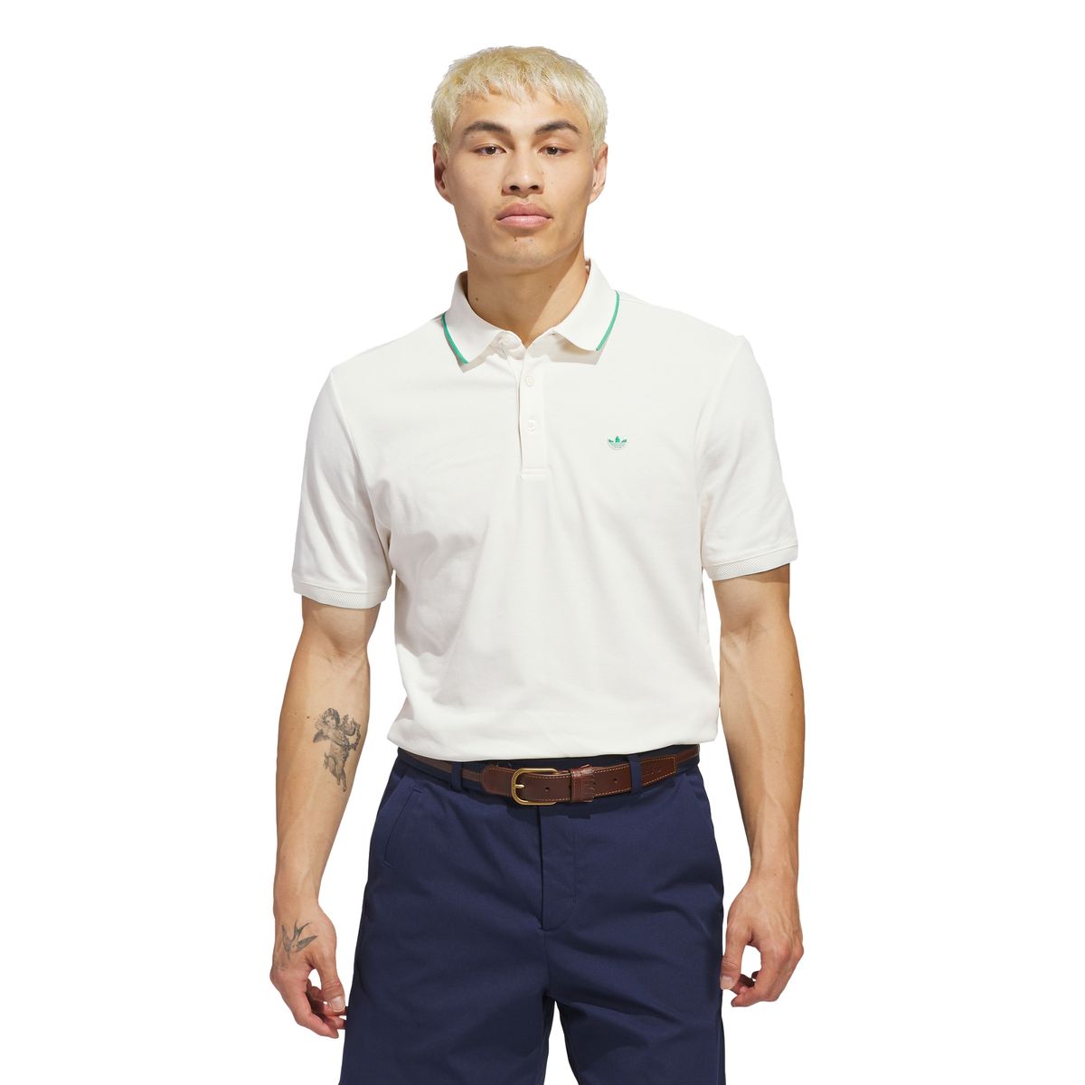 아디다스 골프(ADIDAS GOLF) 오리지널스 트위스트니트 트레포일 폴로 셔츠 KB8617