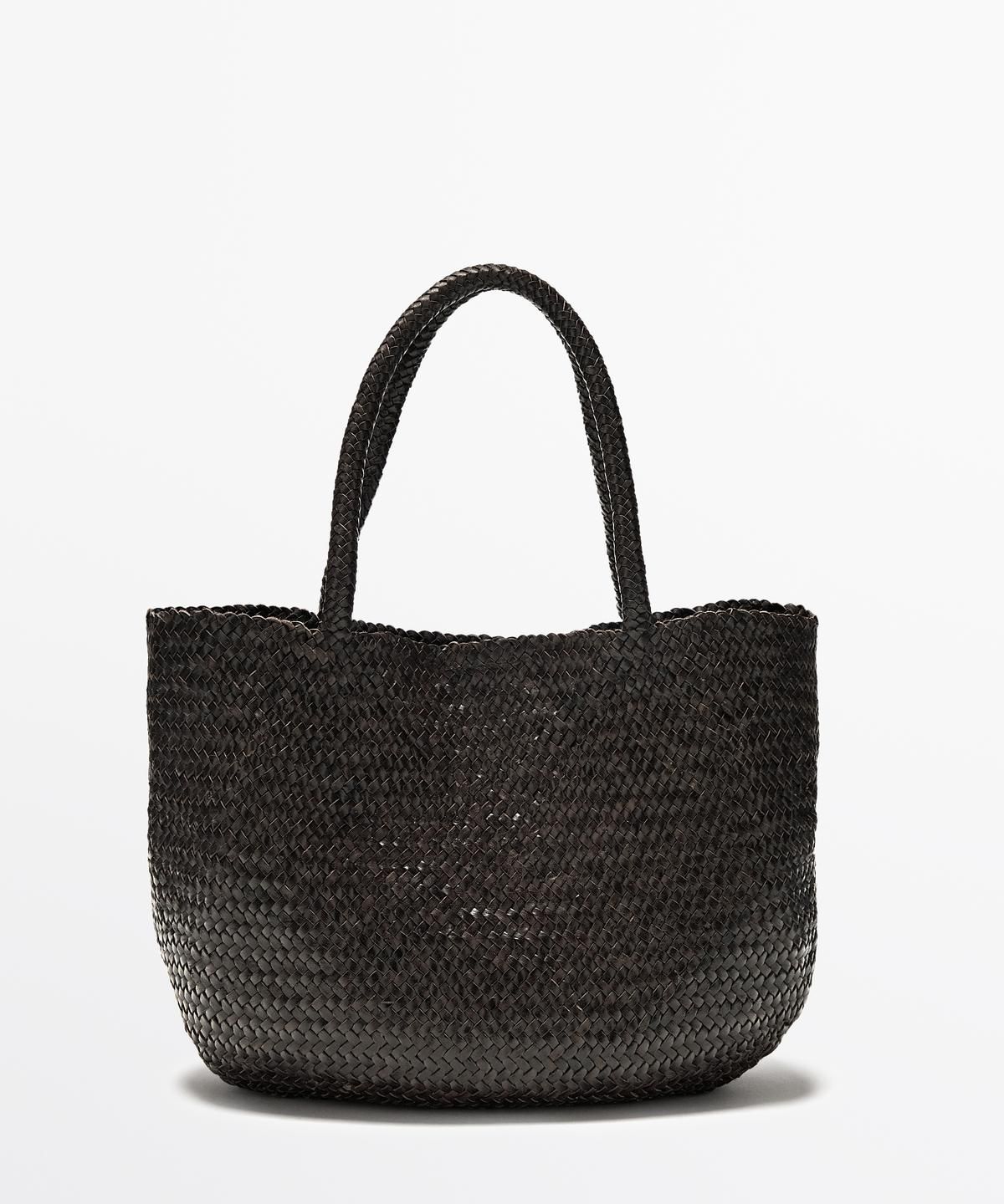 마시모두띠(MASSIMO DUTTI) 나파 가죽 브레이디드 토트백