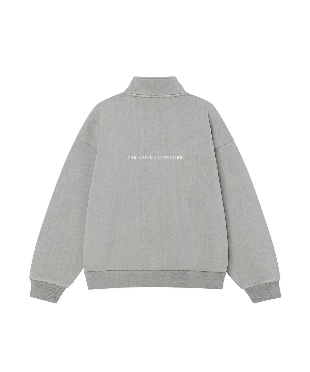콤팩트 레코드 바(KOMPAKT RECORD BAR) KRB Washed Embroidered Half Zip-up - Grey
