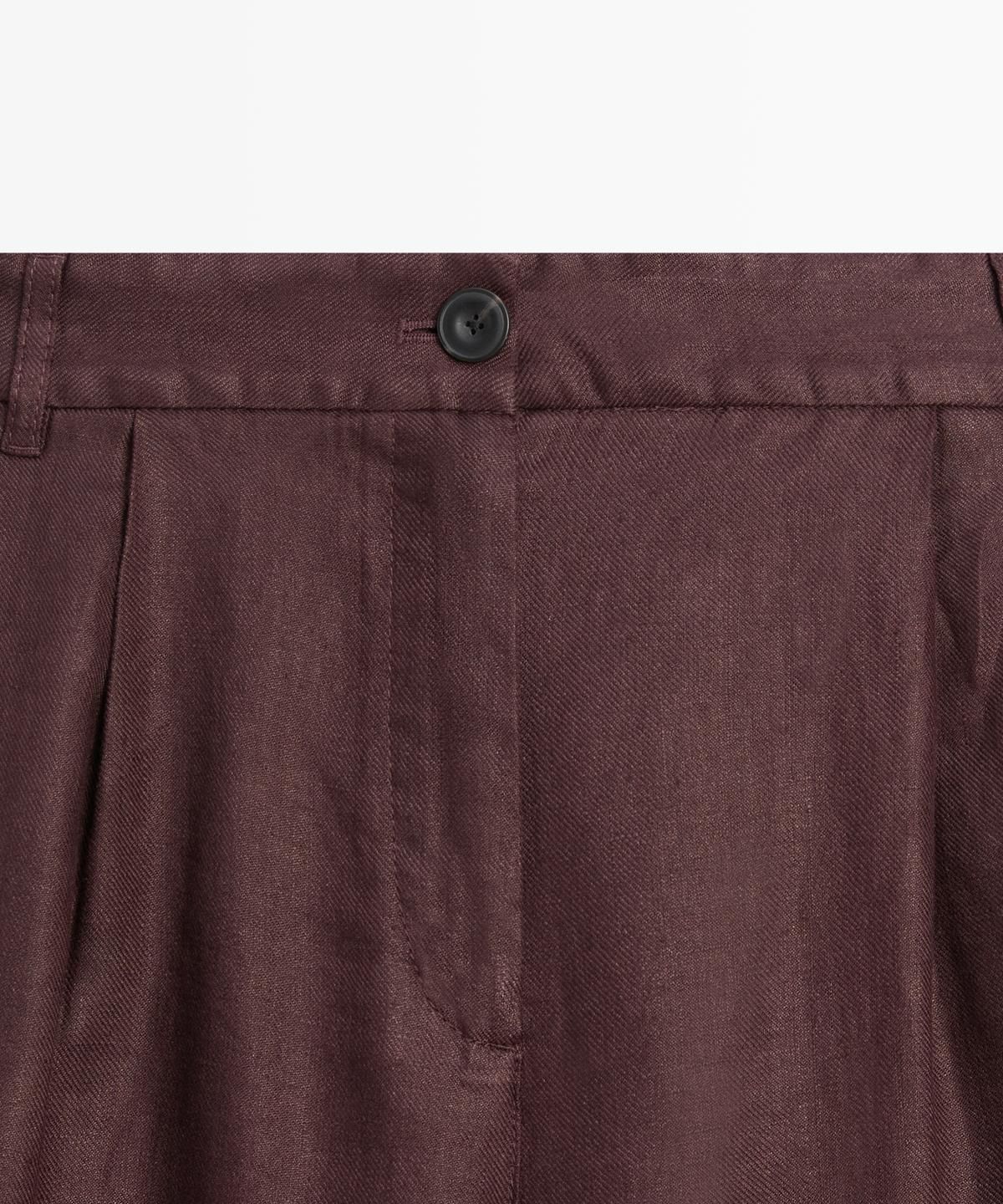 마시모두띠(MASSIMO DUTTI) 100% 린넨 와이드 레그 스트레치 팬츠