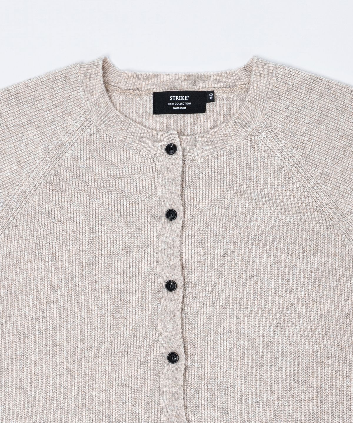 스트라이크(STRIKE) Mellow Texture Button Cardigan (BEIGEㅣGREYㅣBLACK)