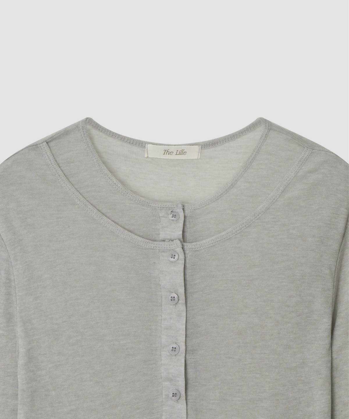 더 릴(THE LILLE) Layered Long Sleeve T_Light gray
