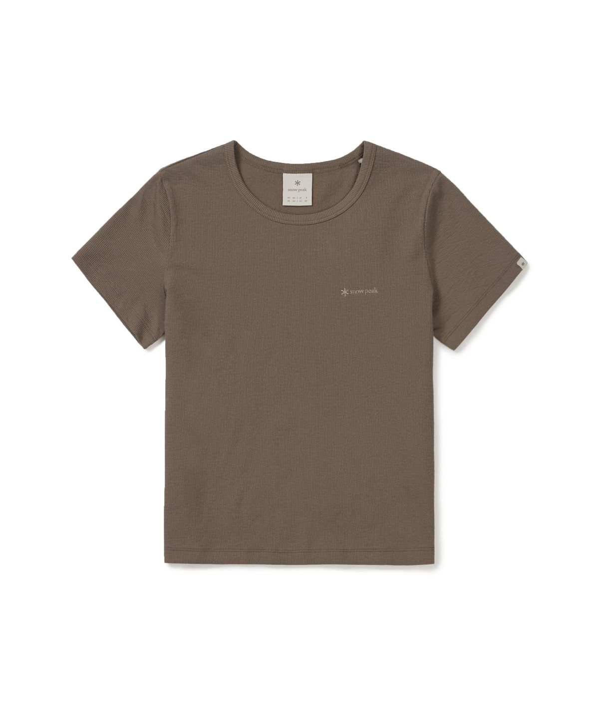 스노우피크 어패럴(SNOWPEAK APPAREL) 골지 여성 반팔 티셔츠 (S26MWFTS39) Brown