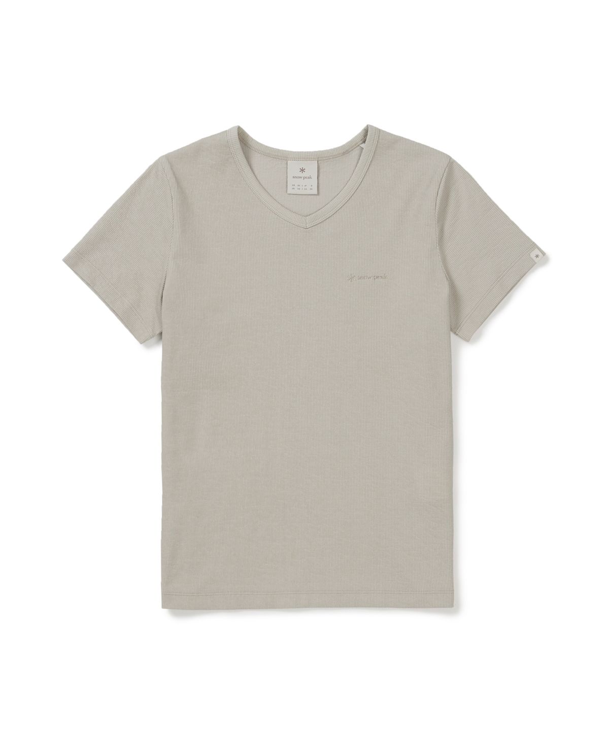스노우피크 어패럴(SNOWPEAK APPAREL) 골지 여성 V넥 반팔 티셔츠 (S26MWFTS37) Sand Beige