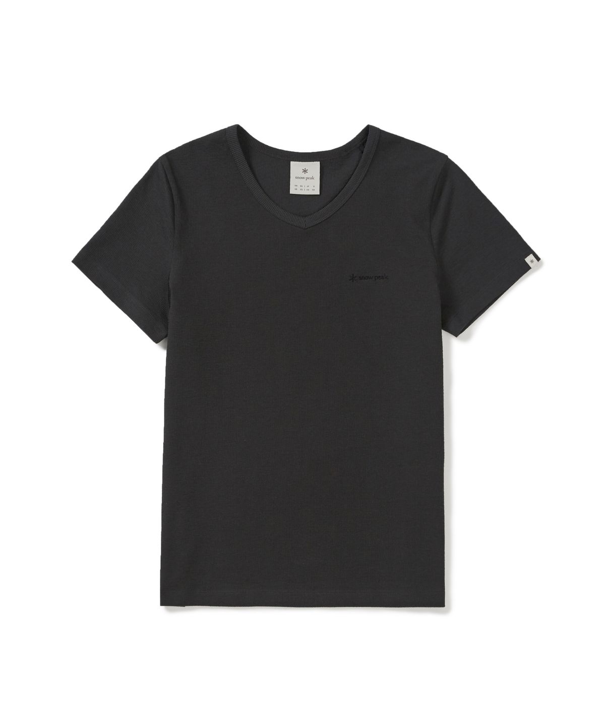 스노우피크 어패럴(SNOWPEAK APPAREL) 골지 여성 V넥 반팔 티셔츠 (S26MWFTS37) Charcoal