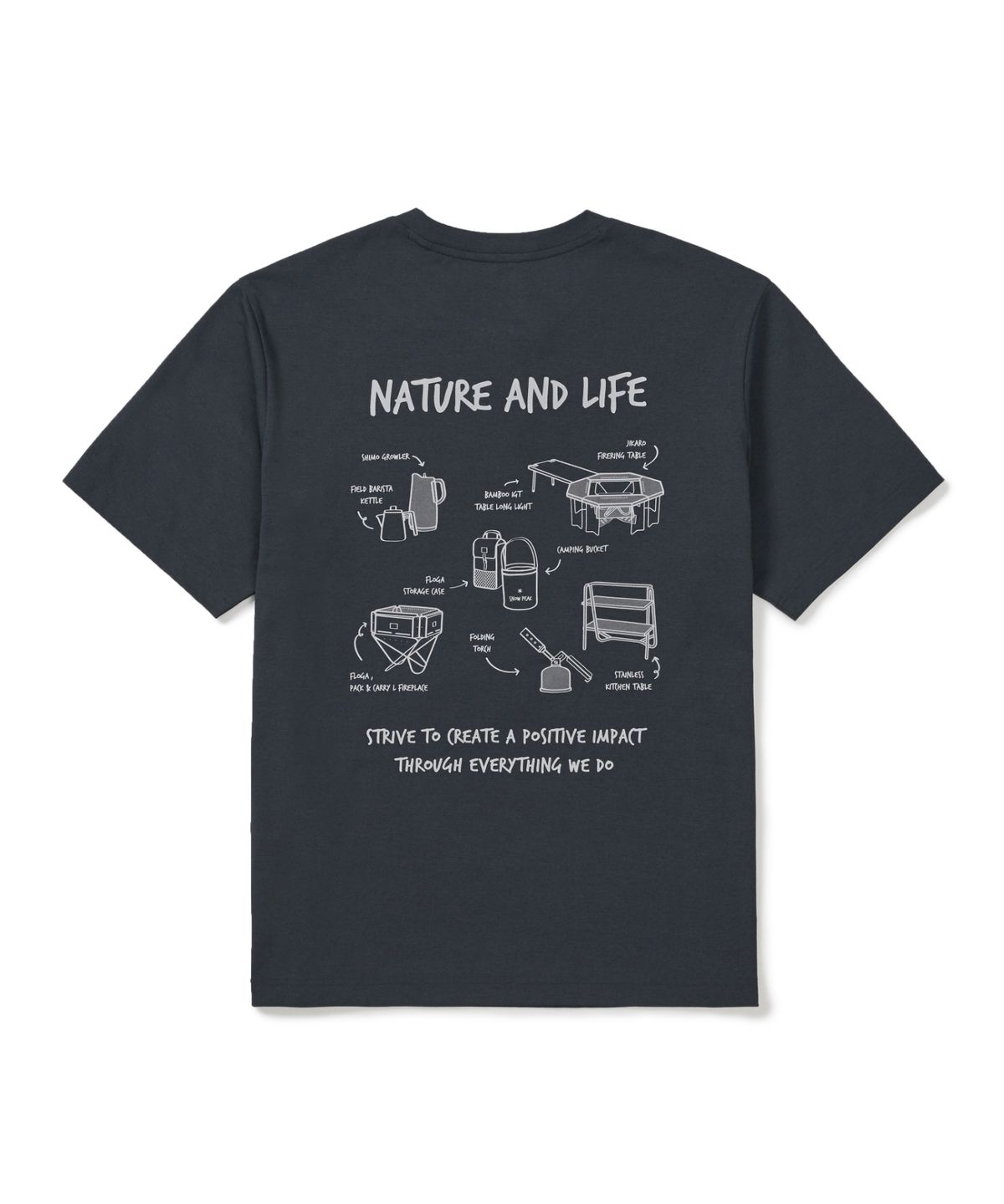 스노우피크 어패럴(SNOWPEAK APPAREL) 퀵드라이 기어 그래픽 반팔 티셔츠 (S26MUTTS10) Vintage Green