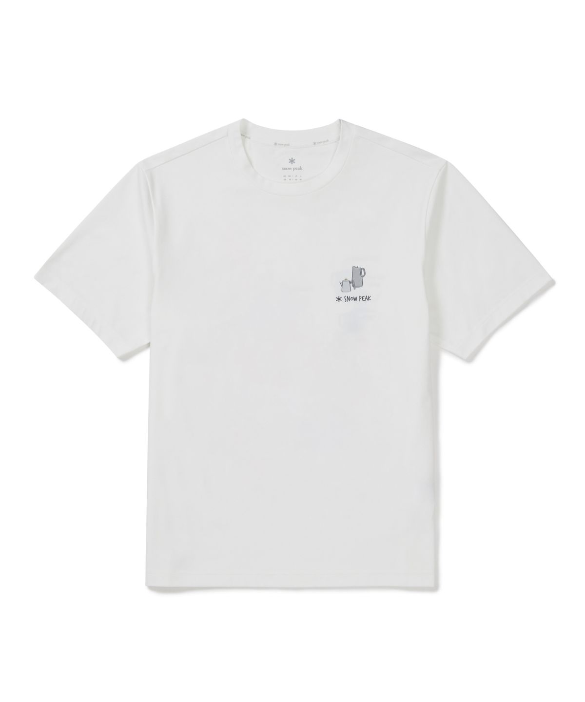 스노우피크 어패럴(SNOWPEAK APPAREL) 퀵드라이 기어 그래픽 반팔 티셔츠 (S26MUTTS10) Off White