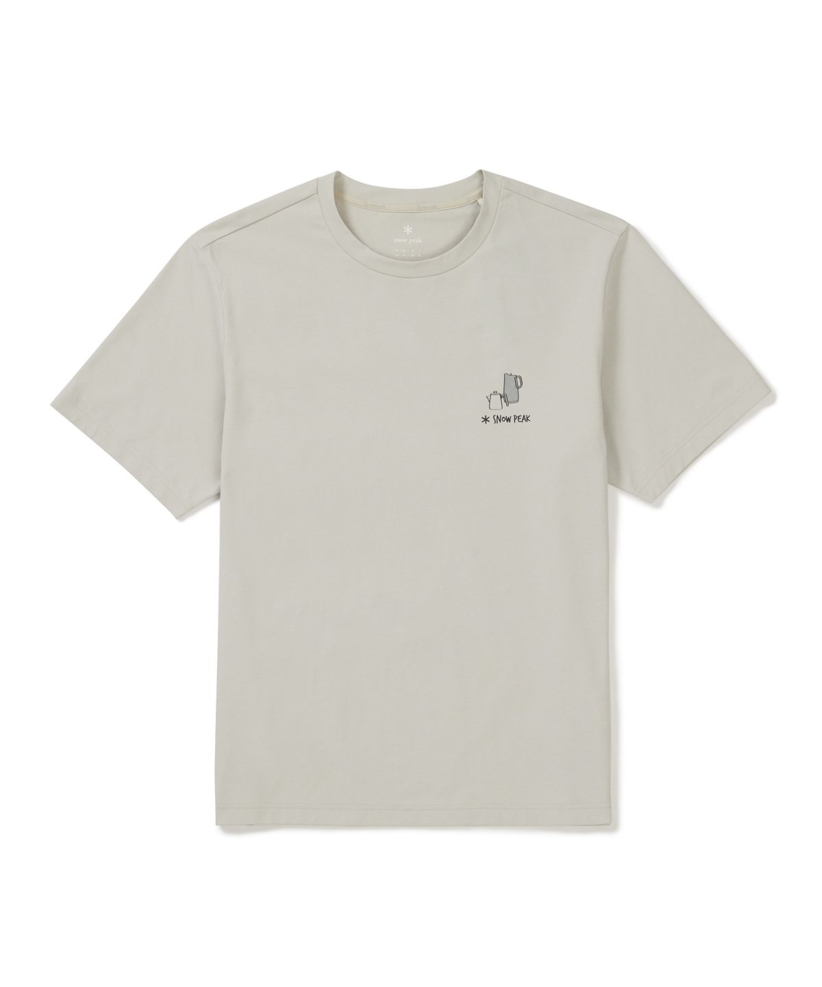 스노우피크 어패럴(SNOWPEAK APPAREL) 퀵드라이 기어 그래픽 반팔 티셔츠 (S26MUTTS10) Light Beige