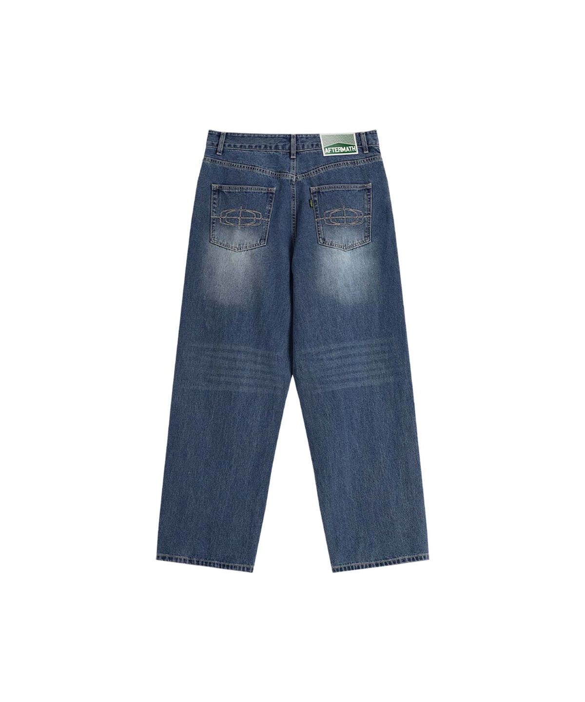 애프터매스(AFTERMATH) DAMAGED DENIM PANTS INDIGO